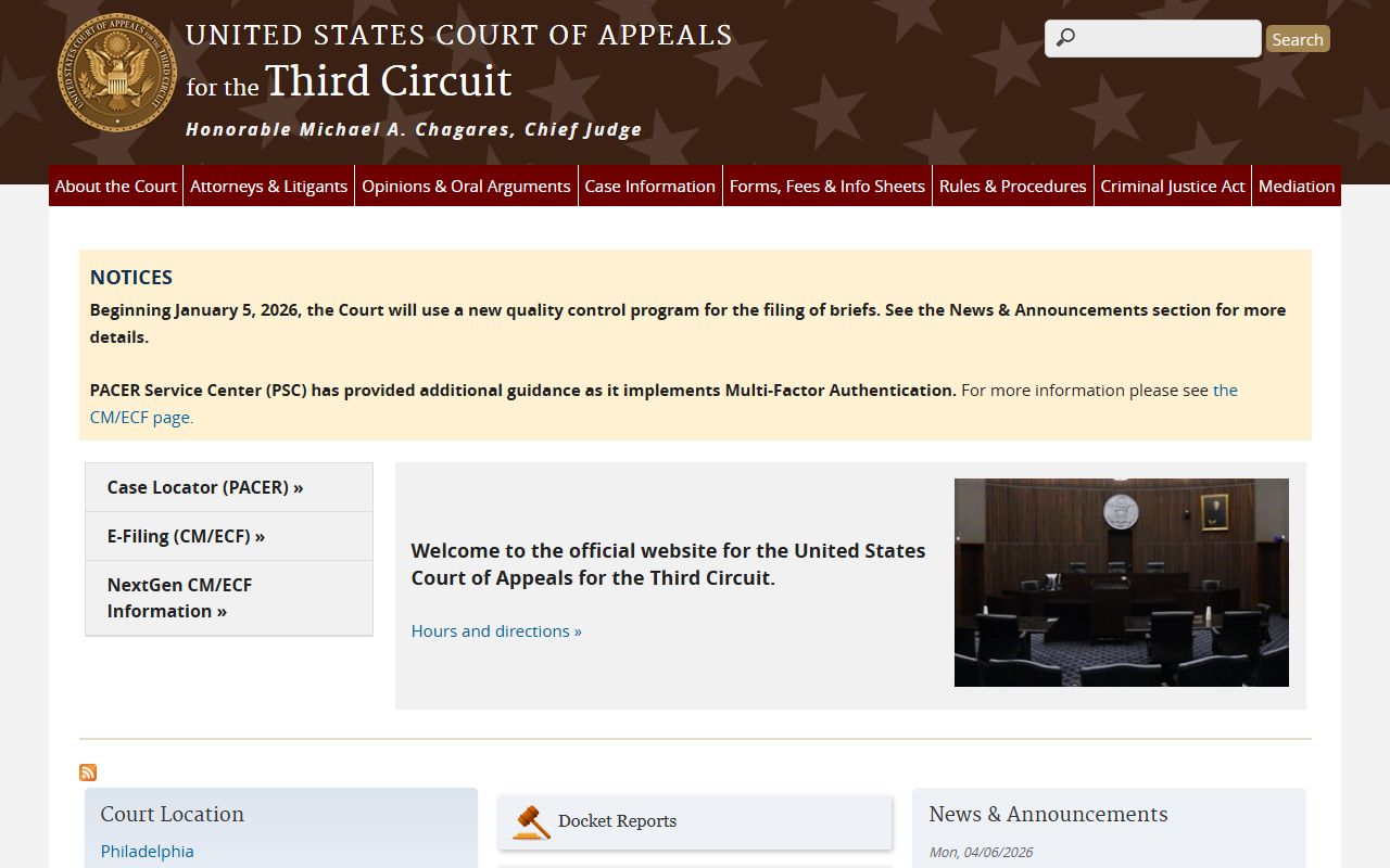 Pike County court dockets Third Circuit appeals