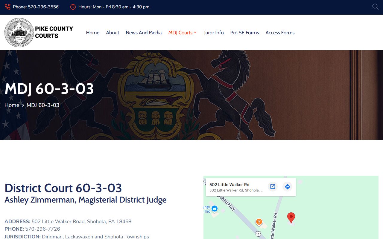 Pike County court records Magisterial District Court 60-3-03