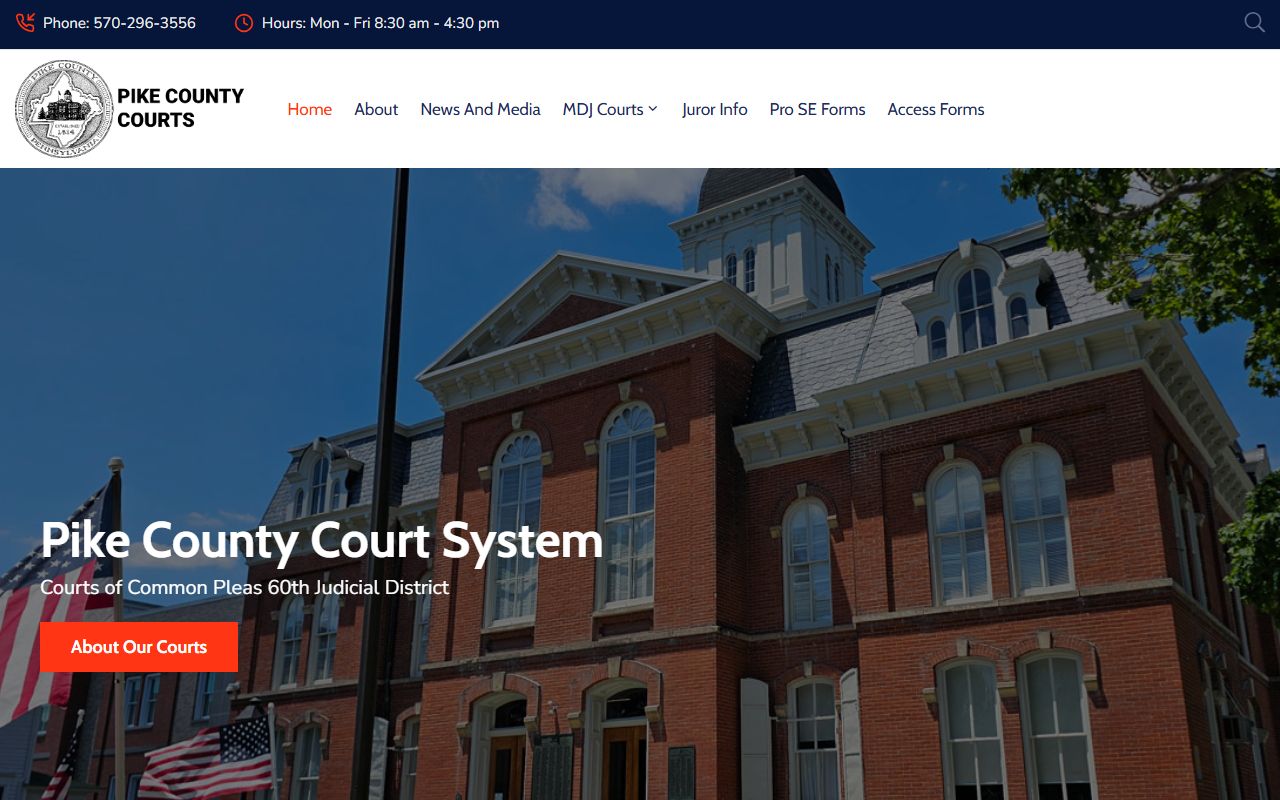 Pike County court records UJS search portal